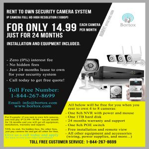 Rent to own security camera system